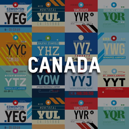 Canadian Airport Codes Pattern