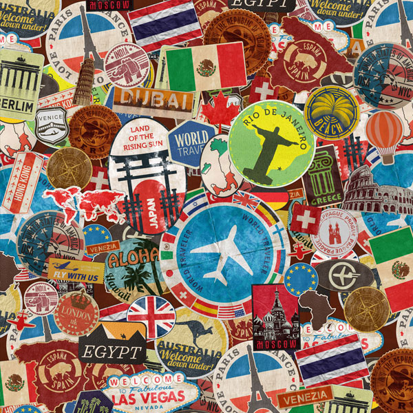 Travel Stickers Patterns