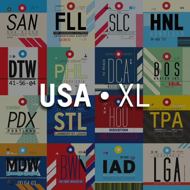 USA - XL - Airports Codes Pattern