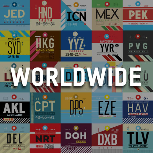 Worldwide Airport Codes Pattern
