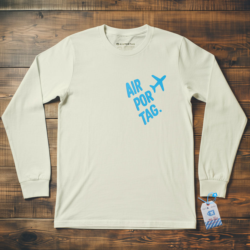 Airportag Plane Handmade Lettering - Long Sleeve T-Shirt