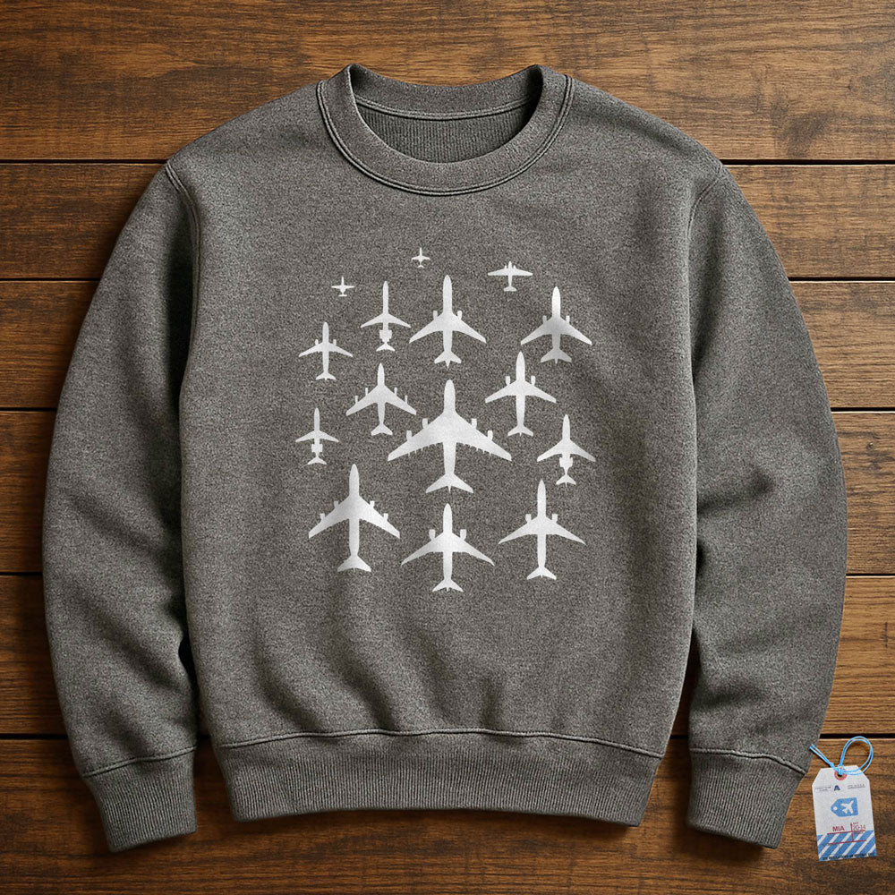 Airplane Silhouettes - Sweatshirt