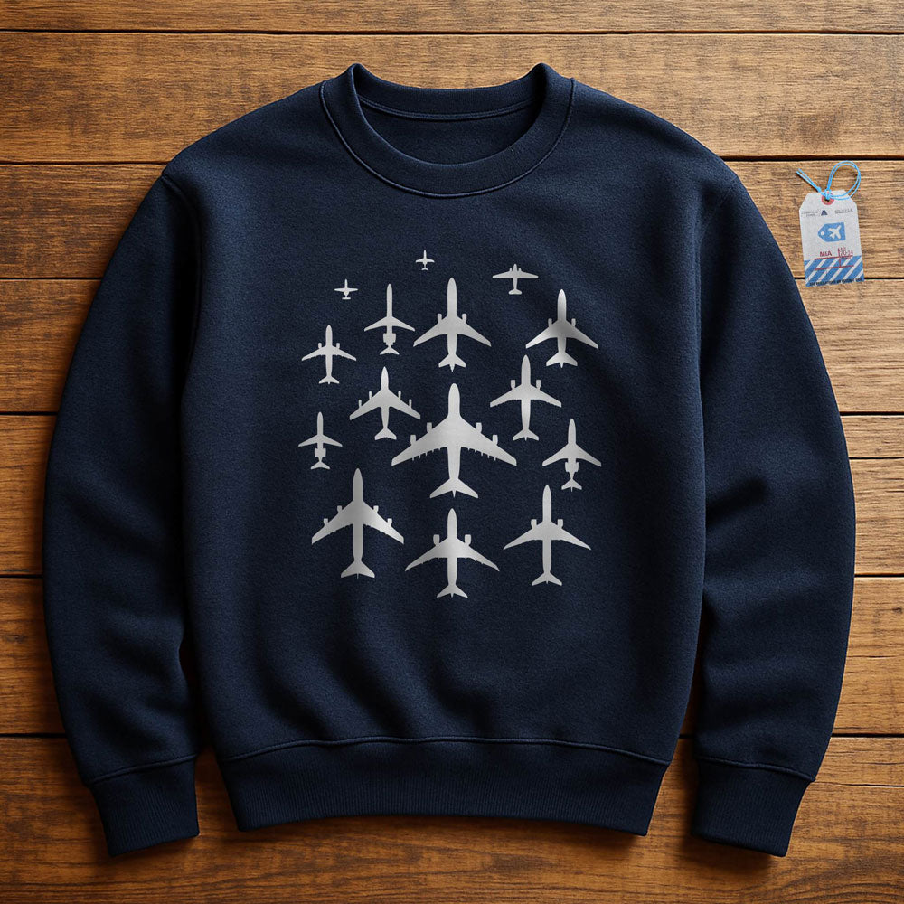 Airplane Silhouettes - Sweatshirt