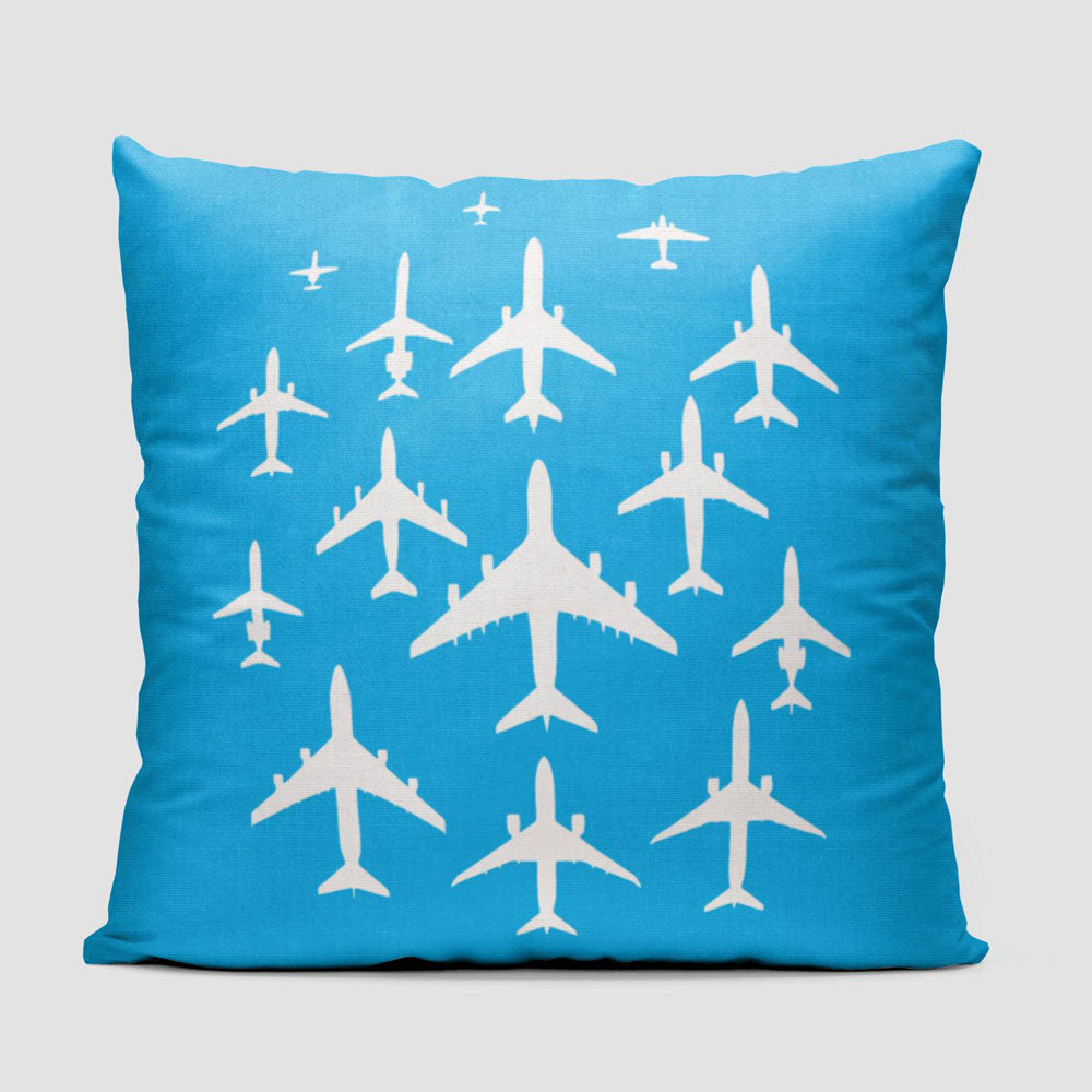 Airplane Silhouettes - Throw Pillow