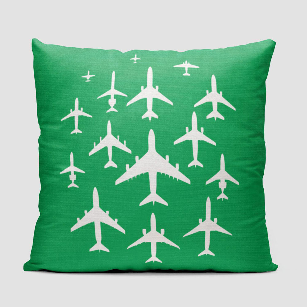 Airplane Silhouettes - Throw Pillow