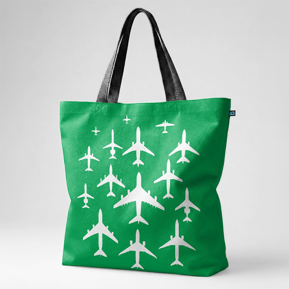 Airplane Silhouettes - Tote Bag
