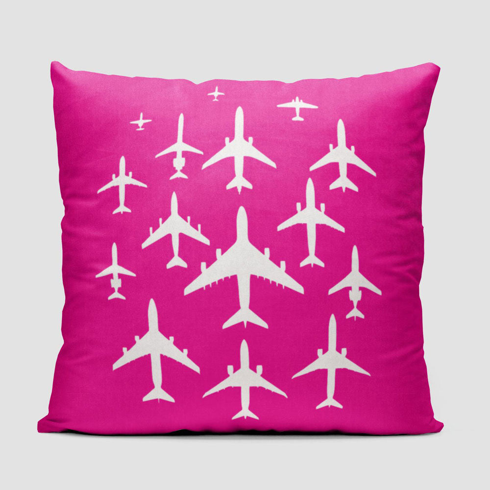 Airplane Silhouettes - Throw Pillow
