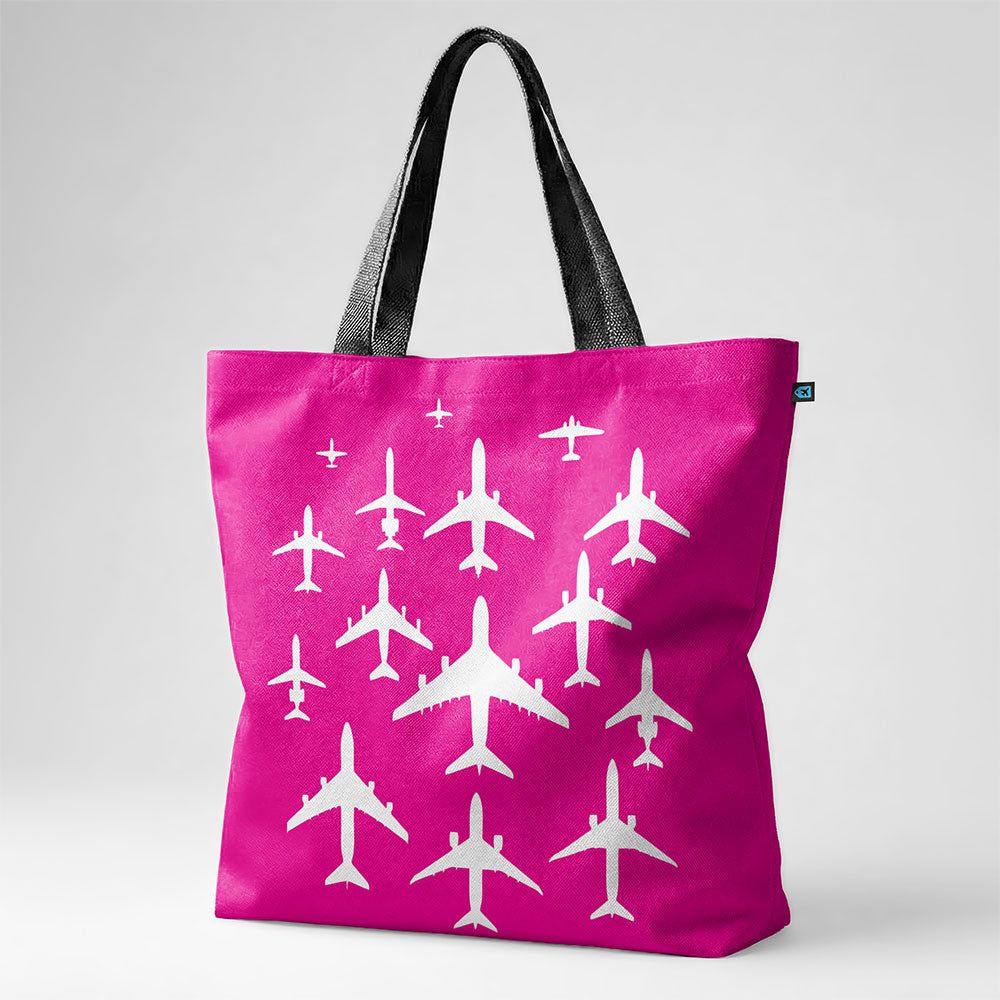 Airplane Silhouettes - Tote Bag
