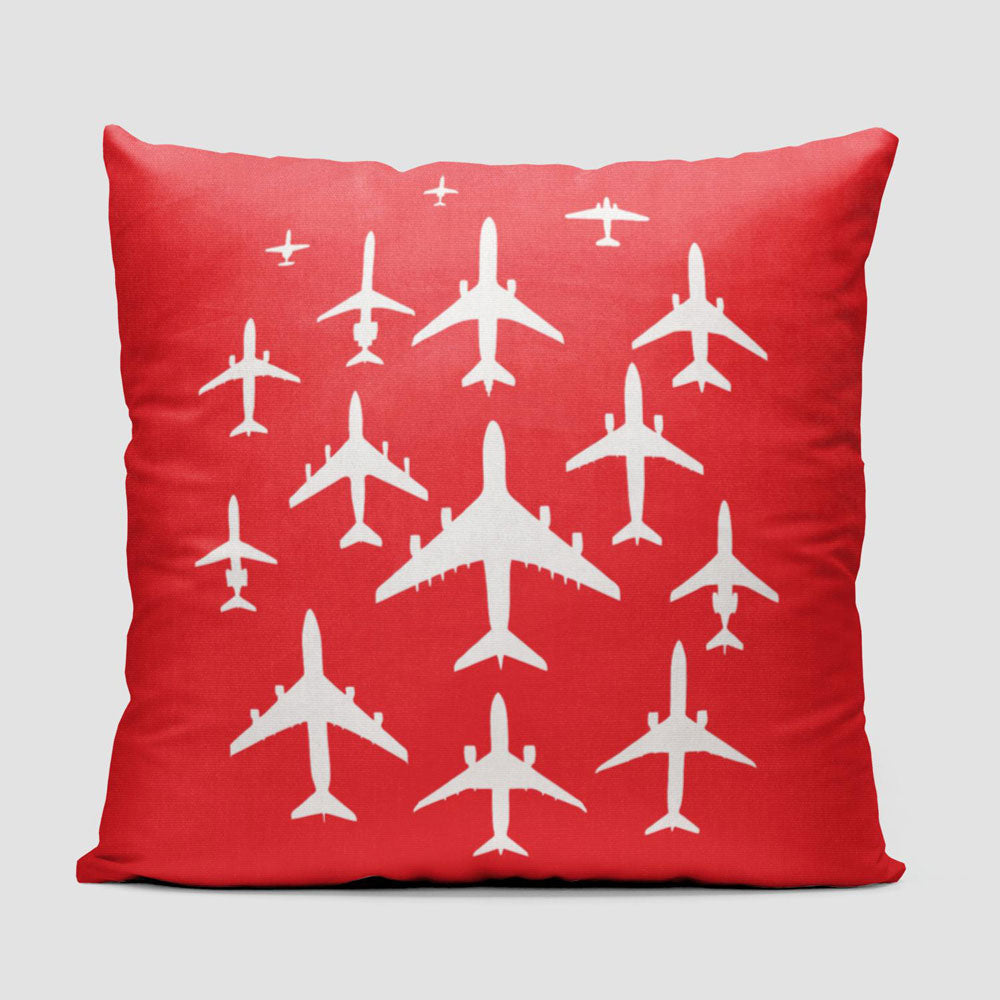 Airplane Silhouettes - Throw Pillow