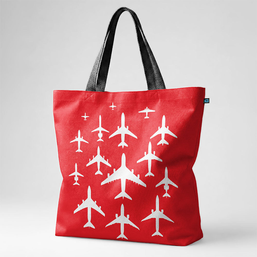 Airplane Silhouettes - Tote Bag