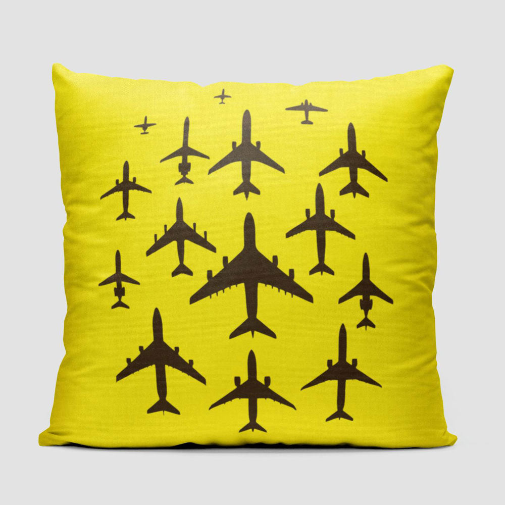 Airplane Silhouettes - Throw Pillow