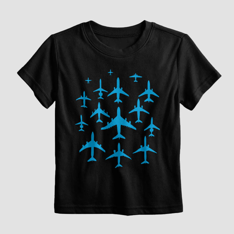 Airplane Silhouettes - Kids T-Shirt