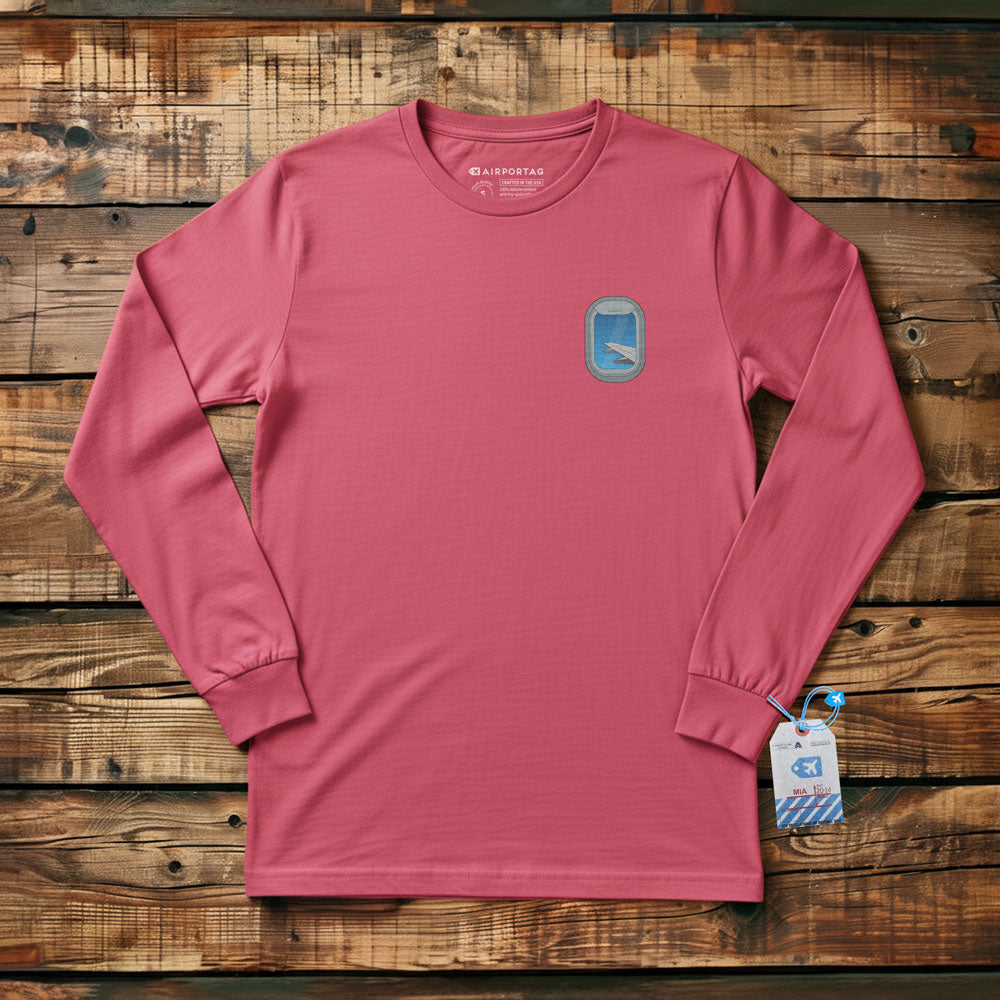 Airplane Window Wing Tiny - Long Sleeve T-Shirt
