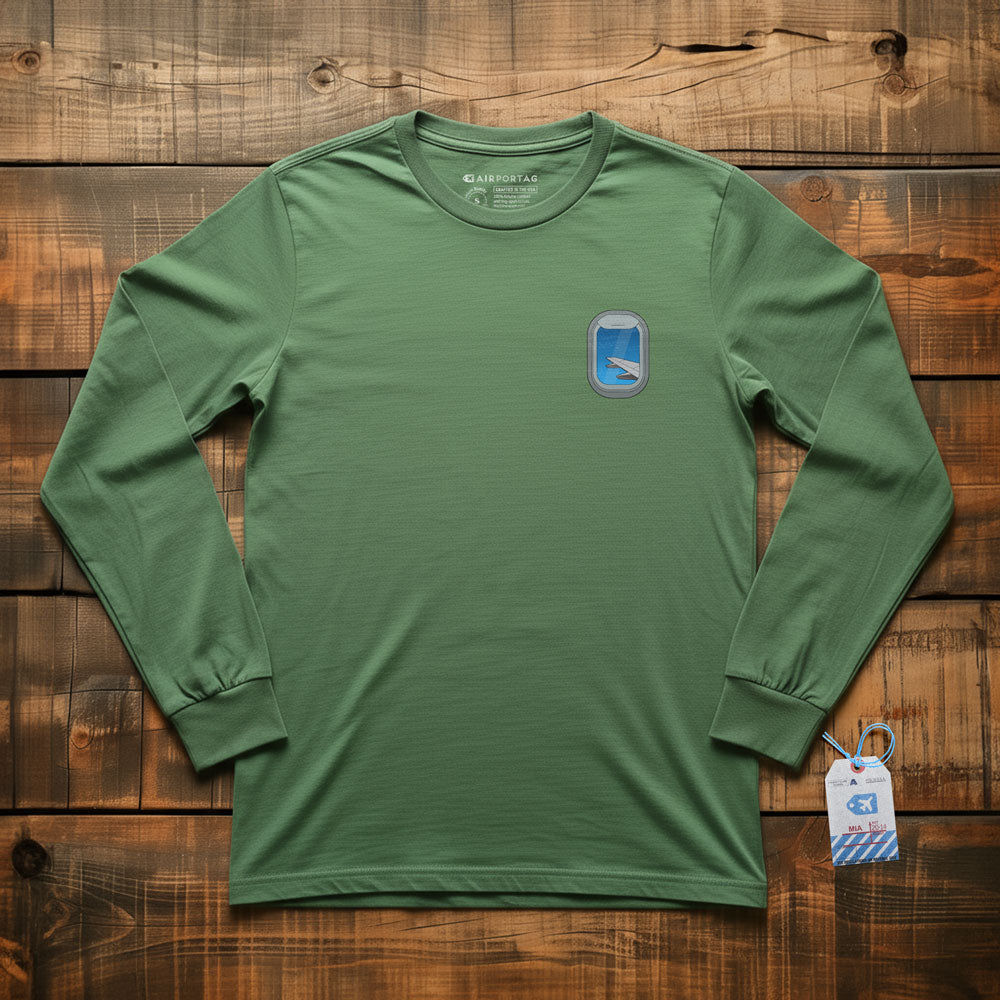 Airplane Window Wing Tiny - Long Sleeve T-Shirt