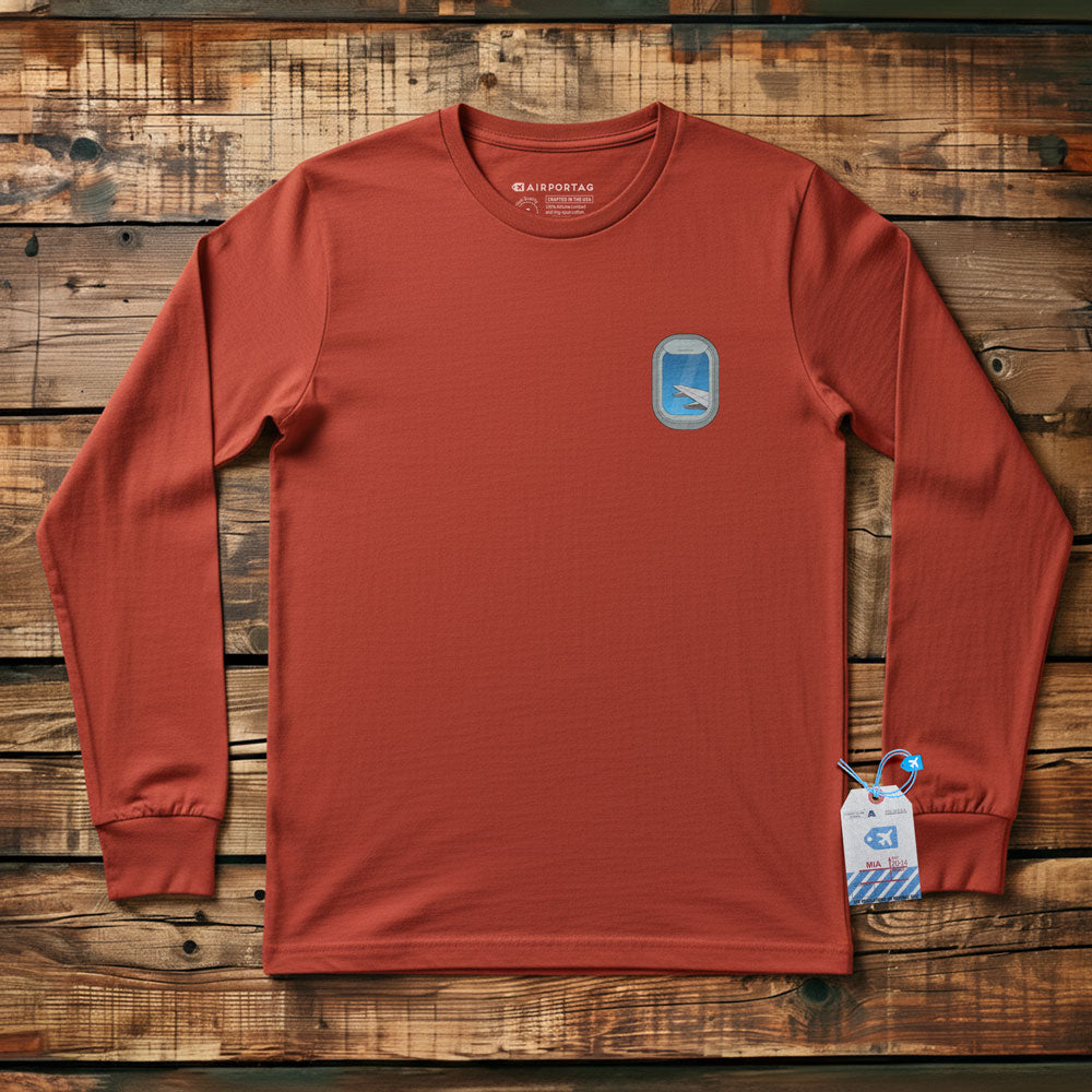Airplane Window Wing Tiny - Long Sleeve T-Shirt