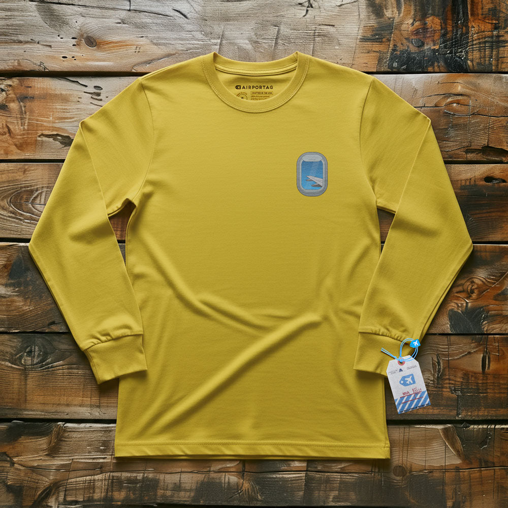 Airplane Window Wing Tiny - Long Sleeve T-Shirt