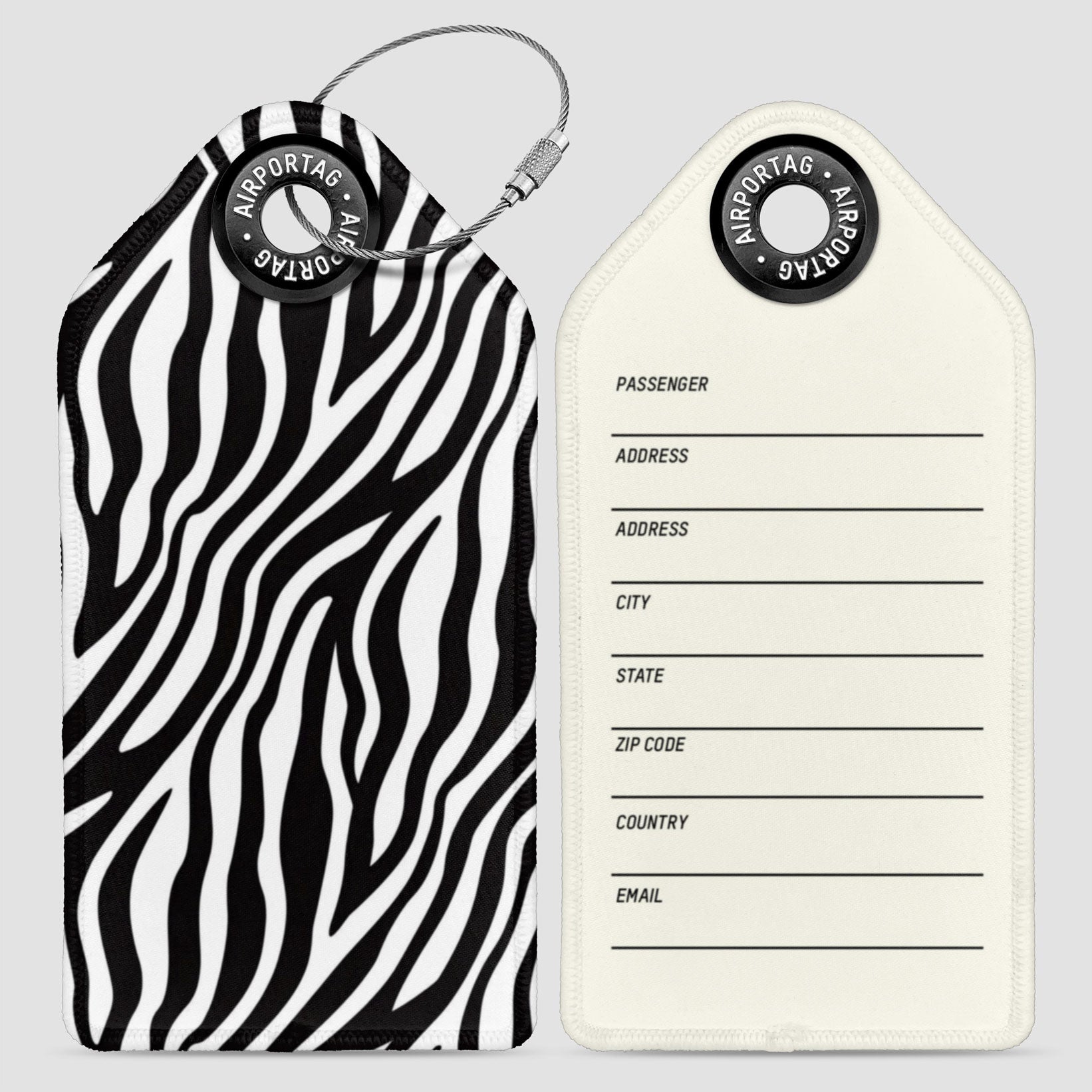 Animal Print Zebra - Luggage Tag