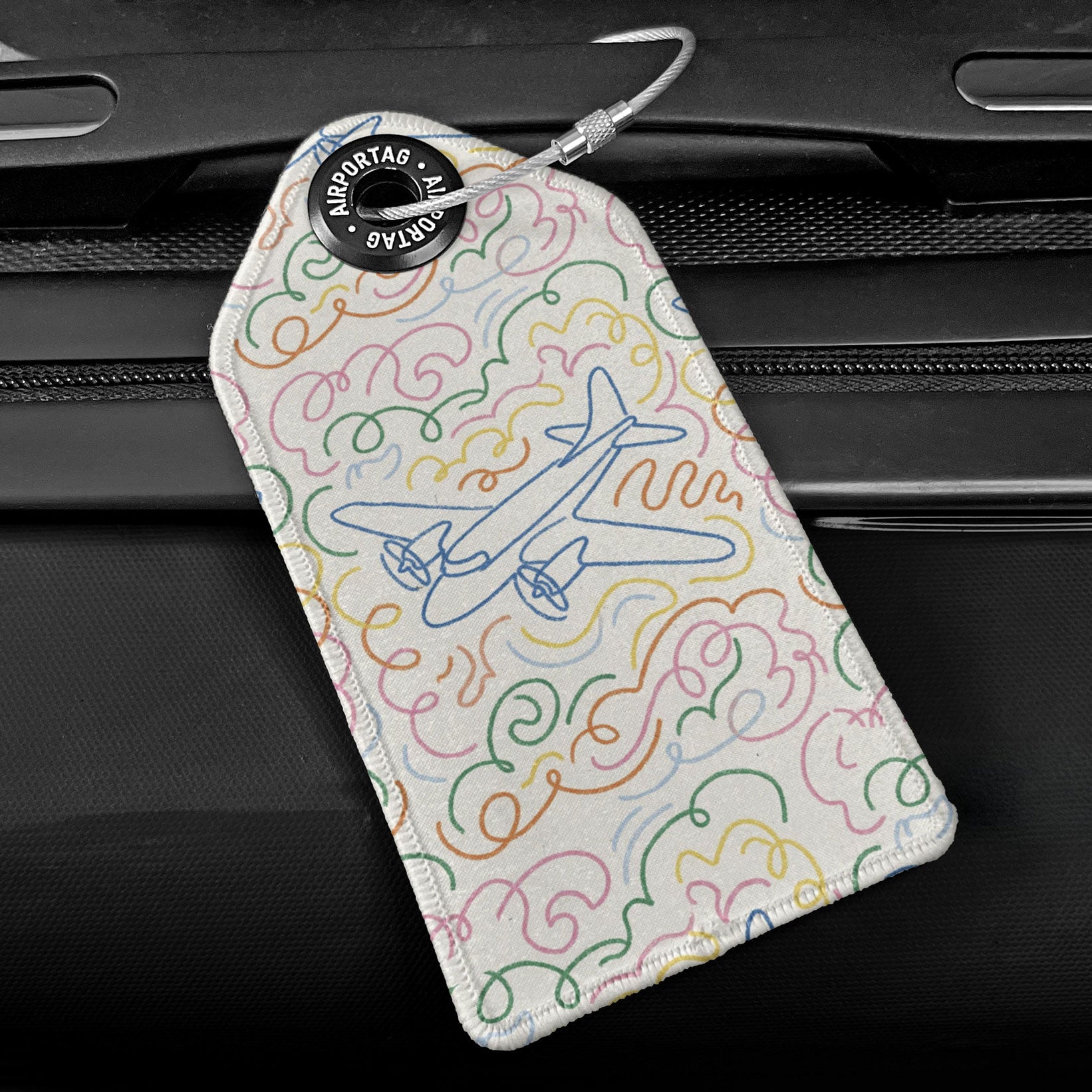 Art Plane Prop Lines - Luggage Tag
