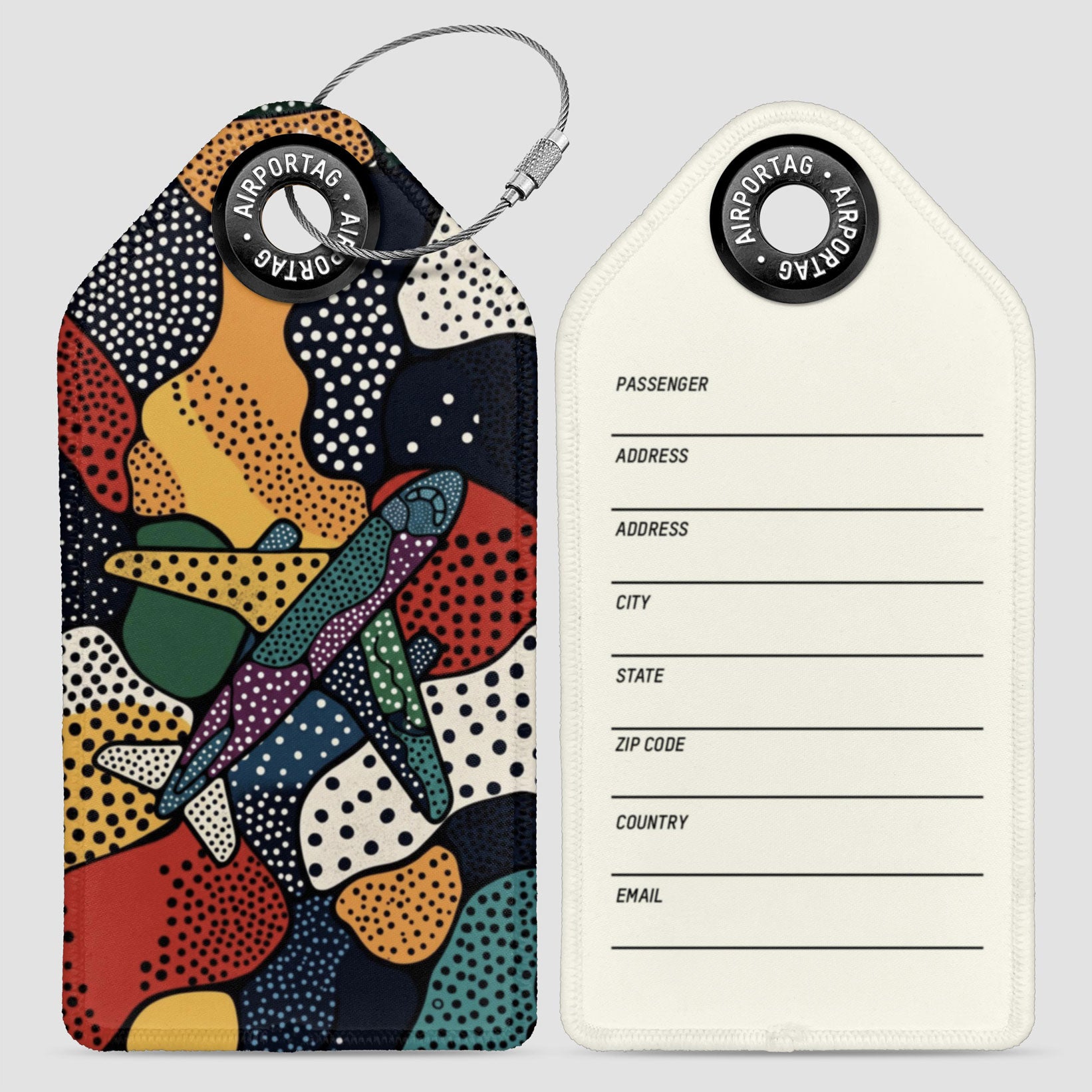 Art Plane Trib Afr - Luggage Tag