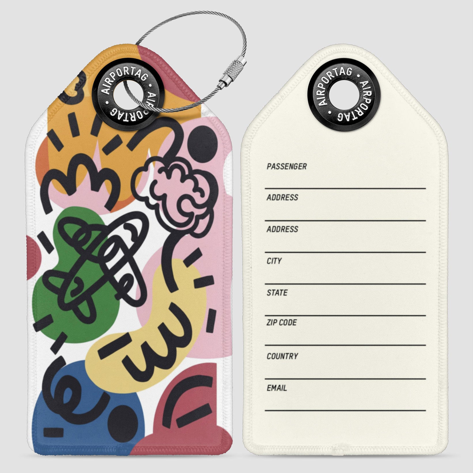 Art Pop Plane Stroke - Luggage Tag