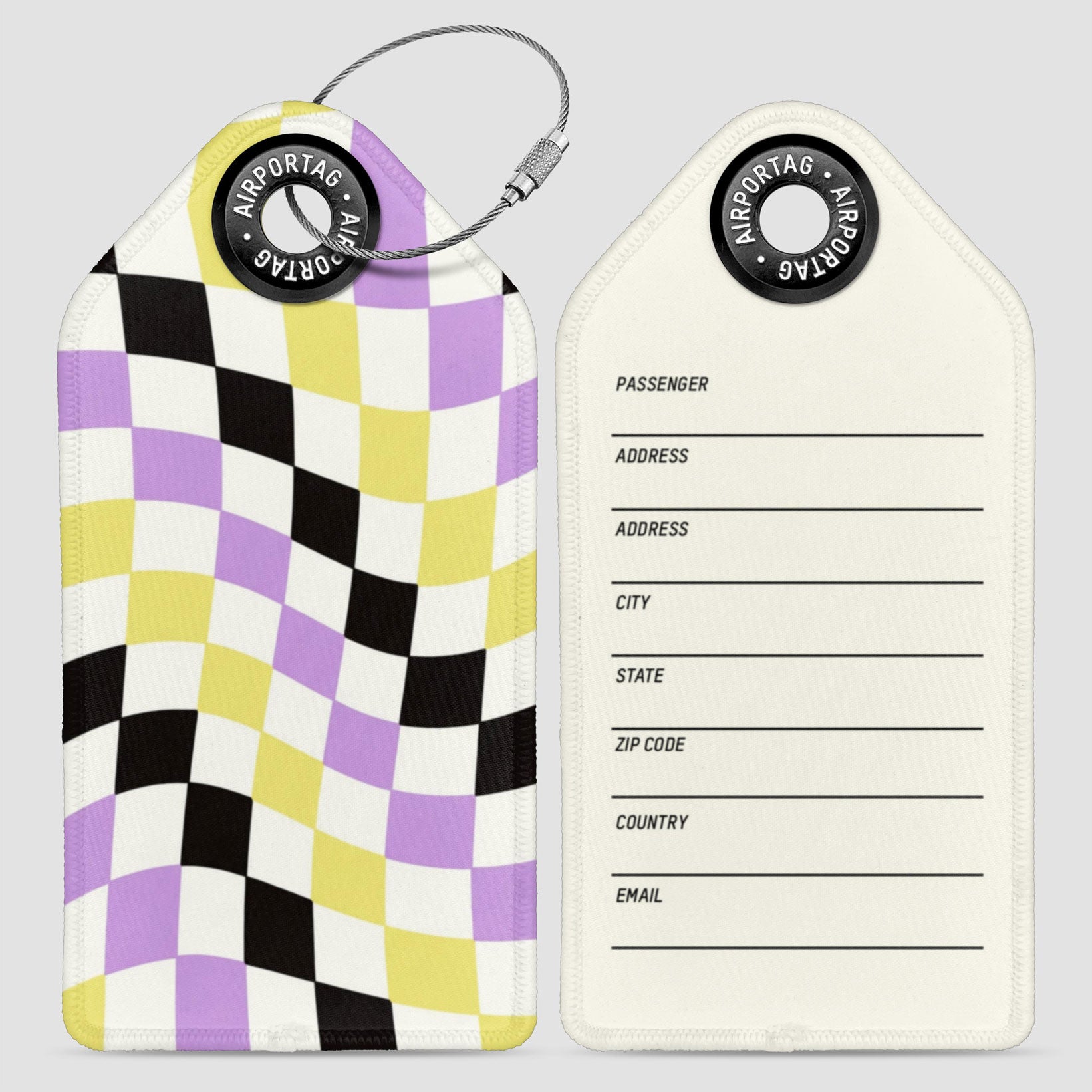 Art Squares Wave - Luggage Tag