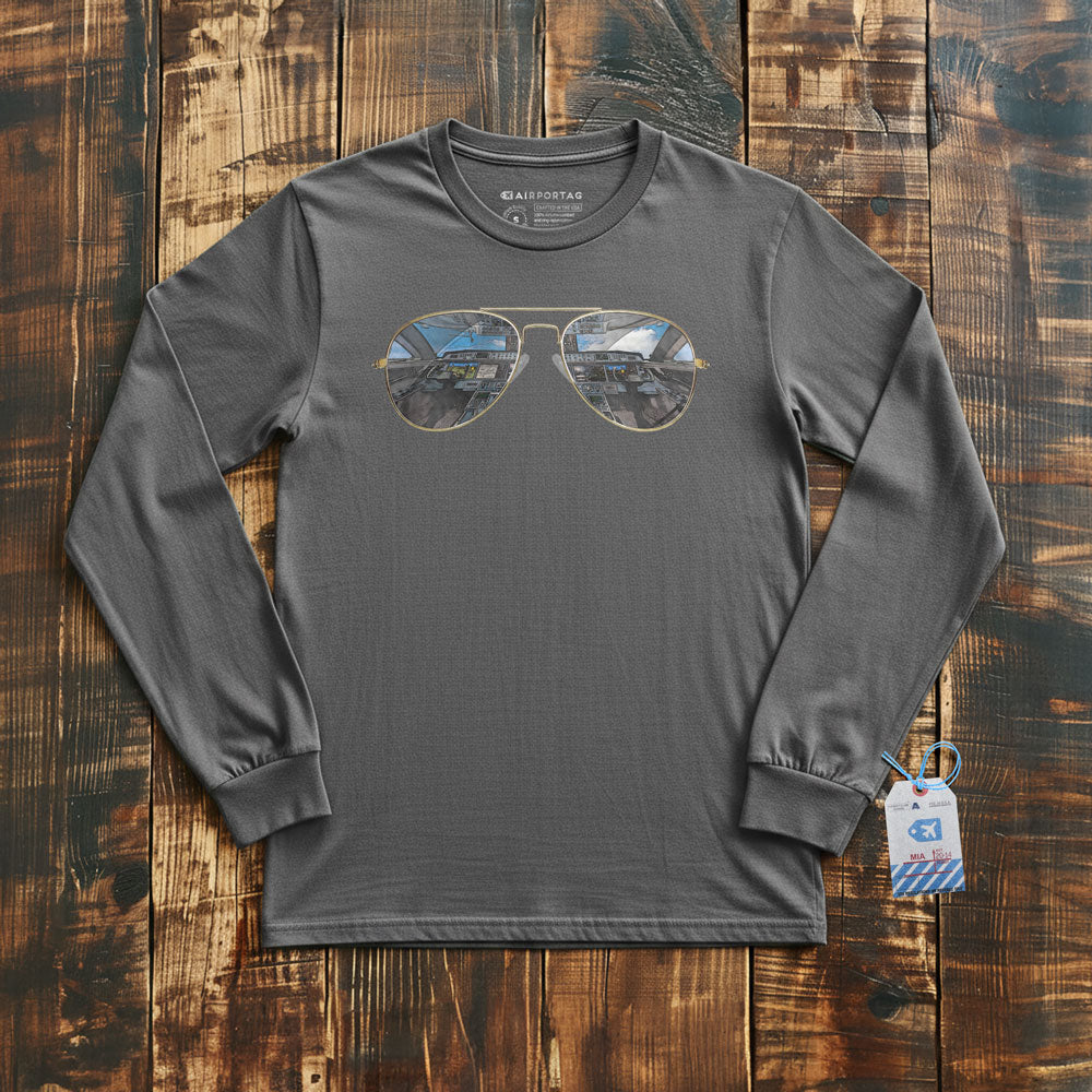 Aviator Sunglasses - Long Sleeve T-Shirt
