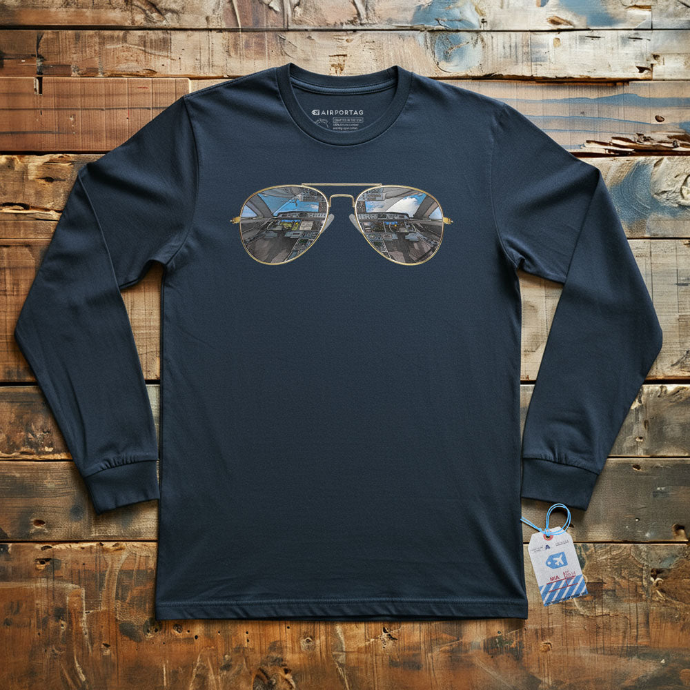 Aviator Sunglasses - Long Sleeve T-Shirt