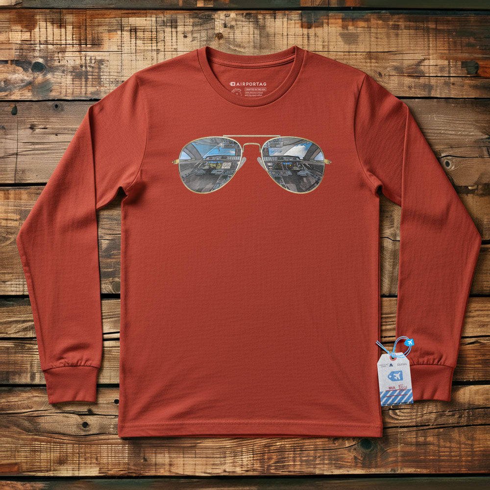 Aviator Sunglasses - Long Sleeve T-Shirt