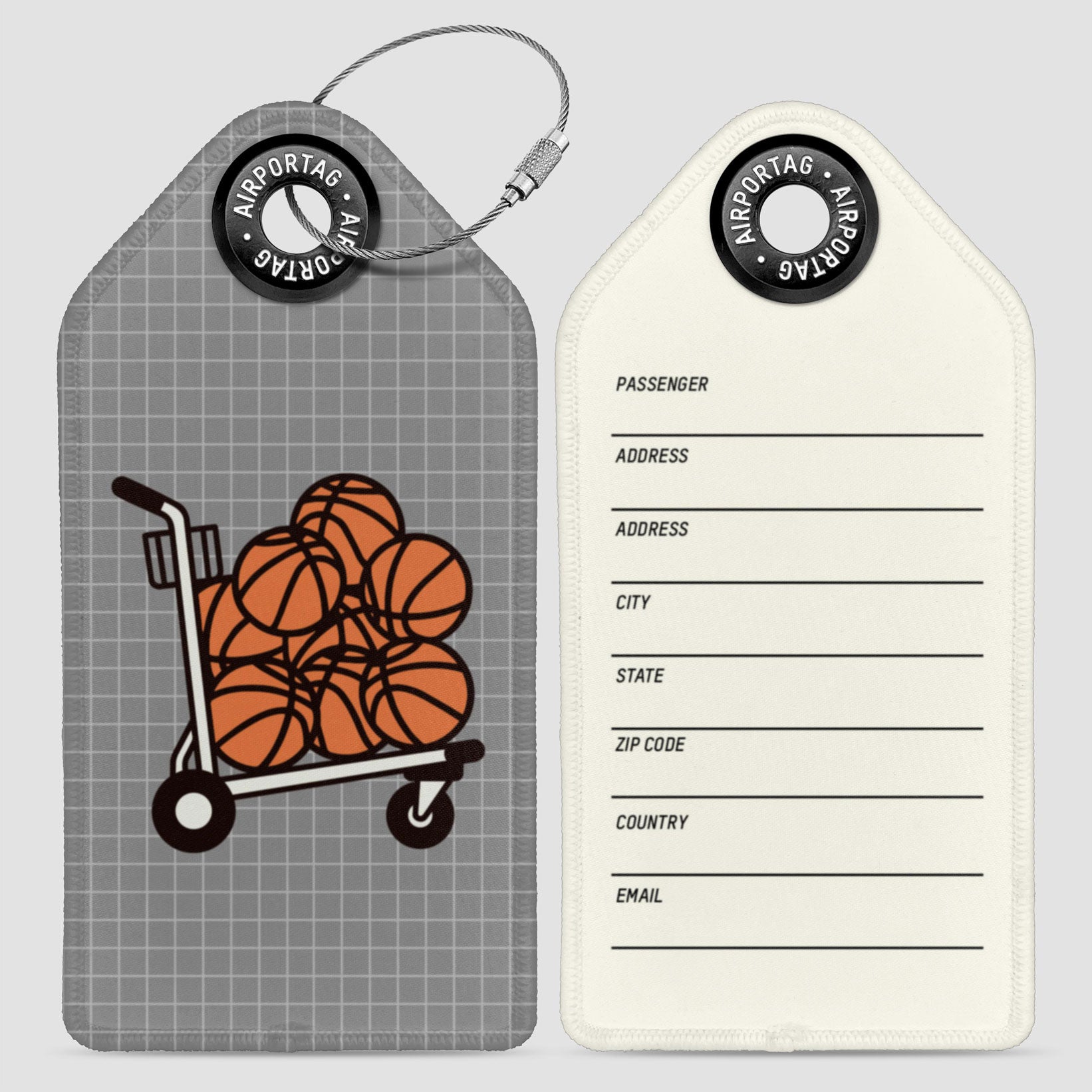 Basketball Airport Trolley - Luggage Tag