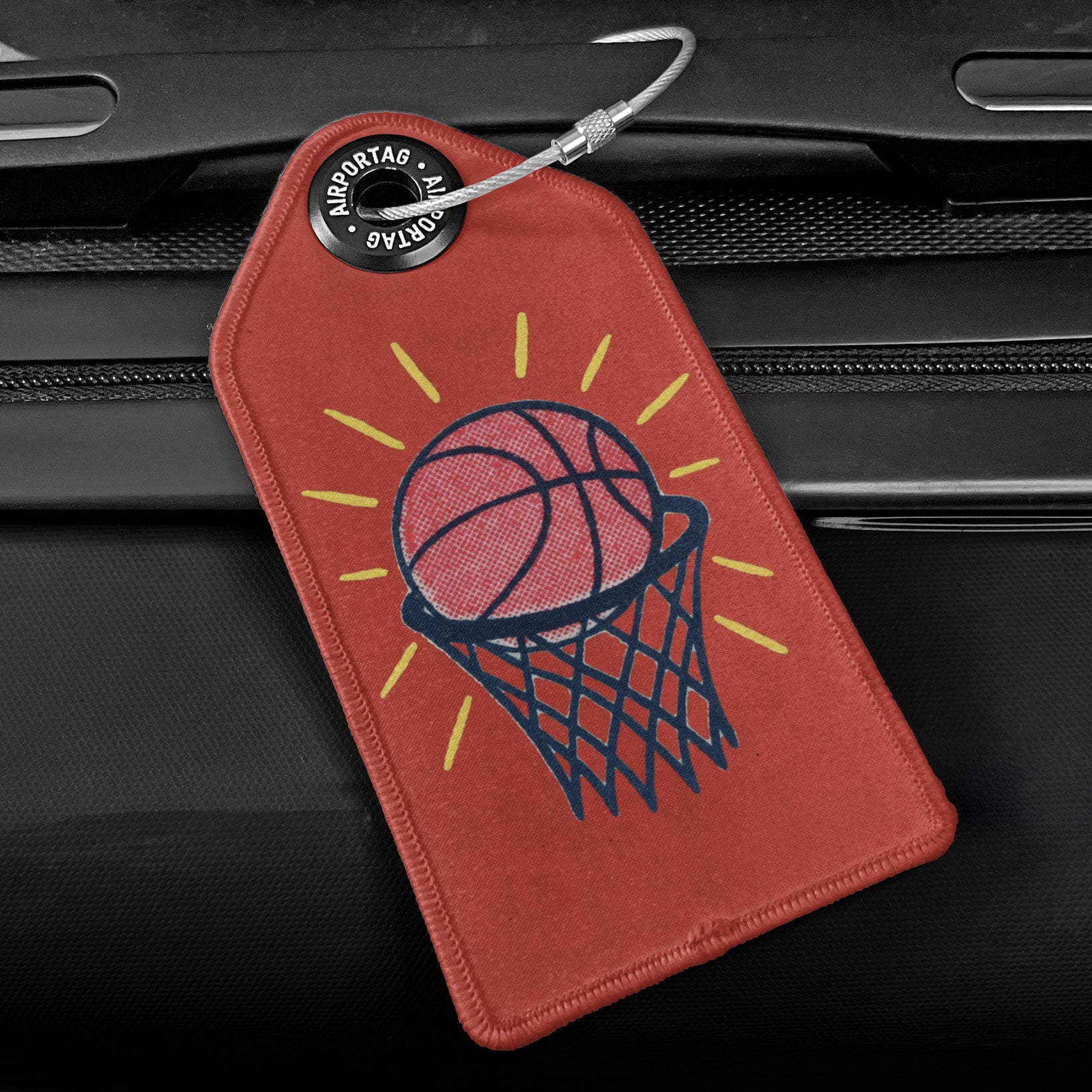 Basketball Retro Hoop - Luggage Tag