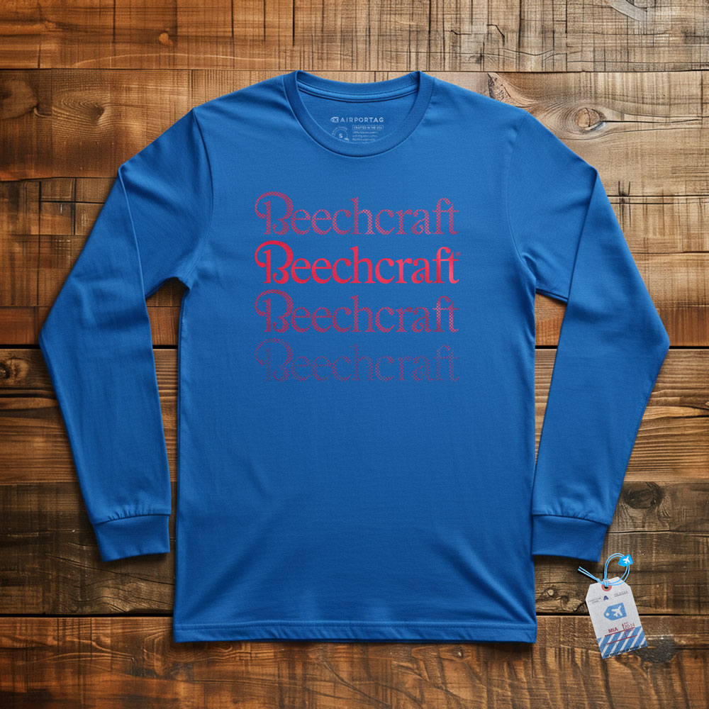 Beechcraft Logo Fade - Long Sleeve T-Shirt
