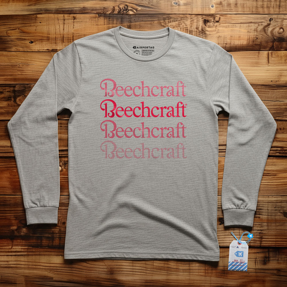 Beechcraft Logo Fade - Long Sleeve T-Shirt