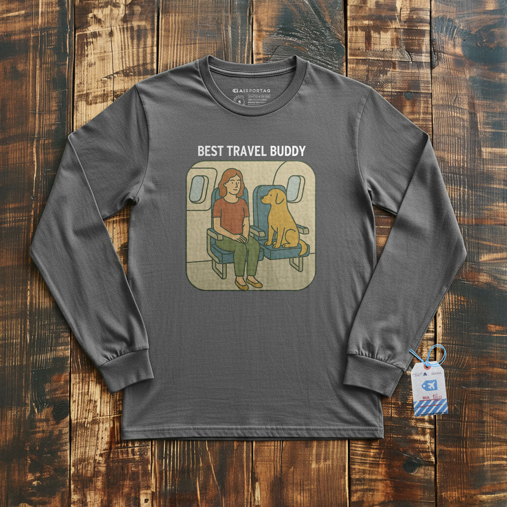 Best Travel Buddy - Dog - Long Sleeve T-Shirt