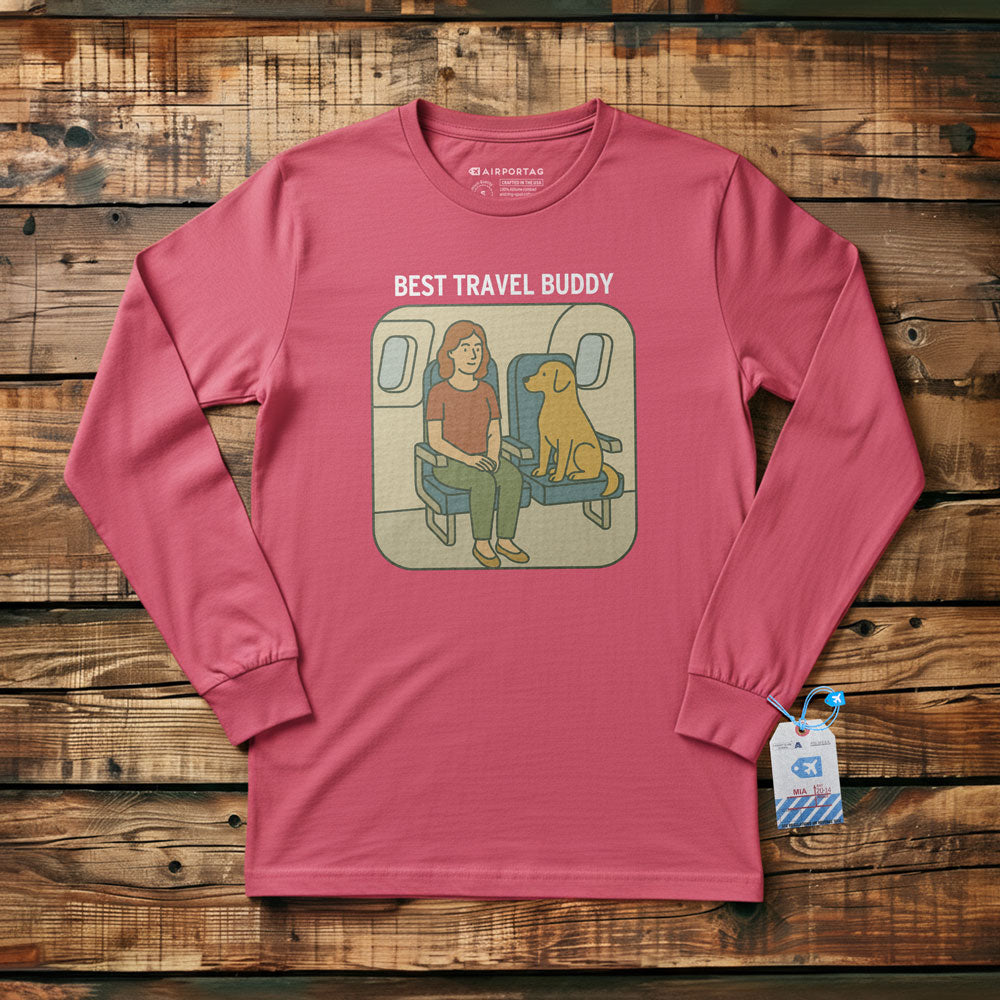 Best Travel Buddy - Dog - Long Sleeve T-Shirt
