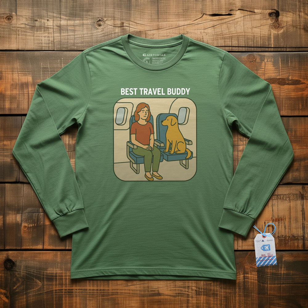 Best Travel Buddy - Dog - Long Sleeve T-Shirt
