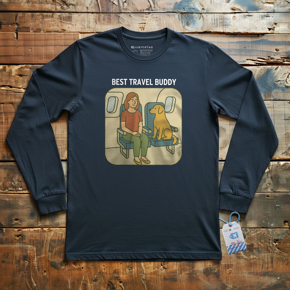 Best Travel Buddy - Dog - Long Sleeve T-Shirt