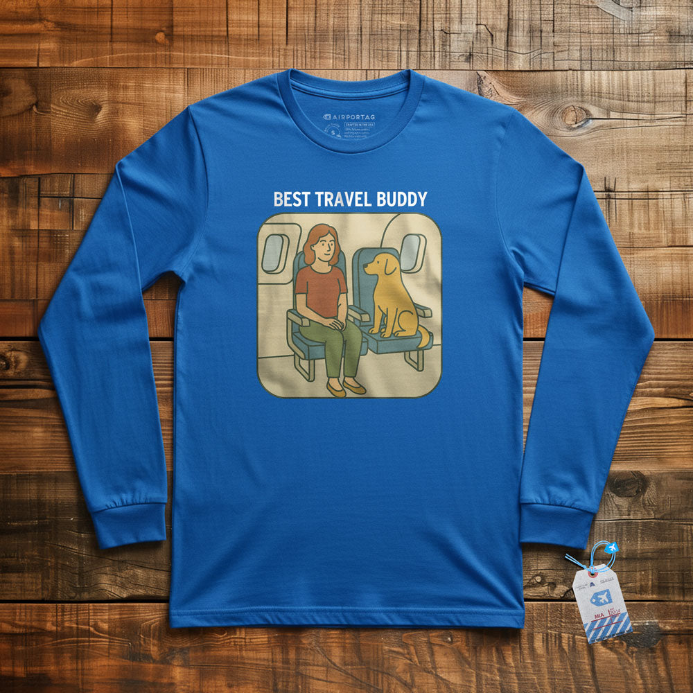 Best Travel Buddy - Dog - Long Sleeve T-Shirt