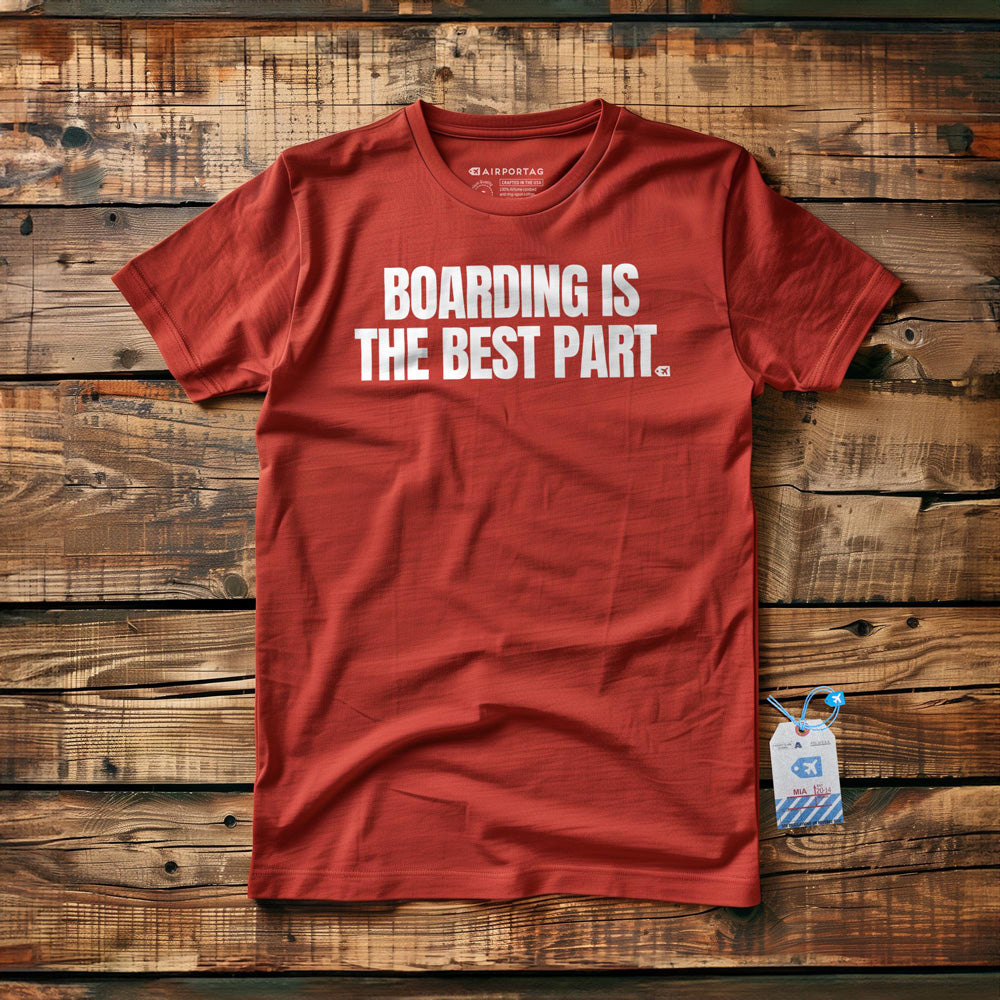 Boarding Is the Best Part - T-Shirt - Red