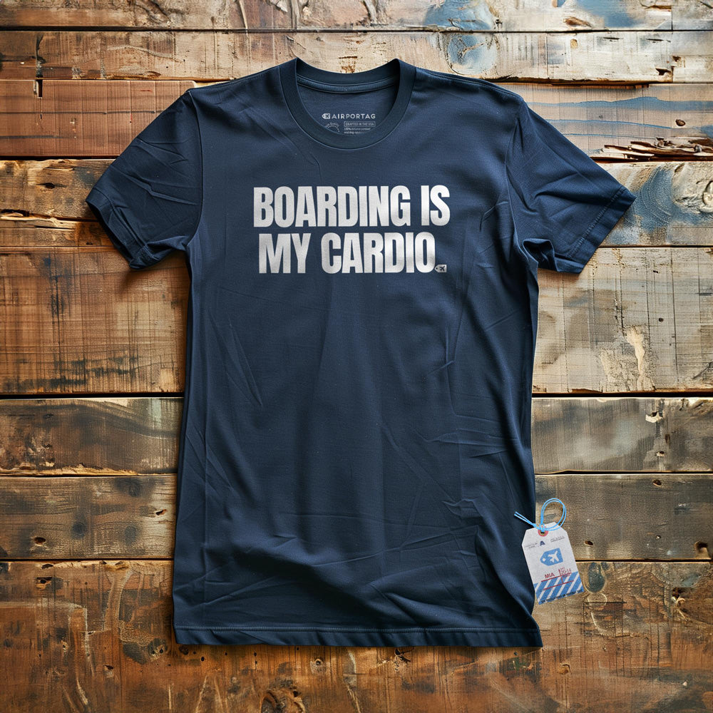 Boarding Is My Cardio - T-Shirt - Navy