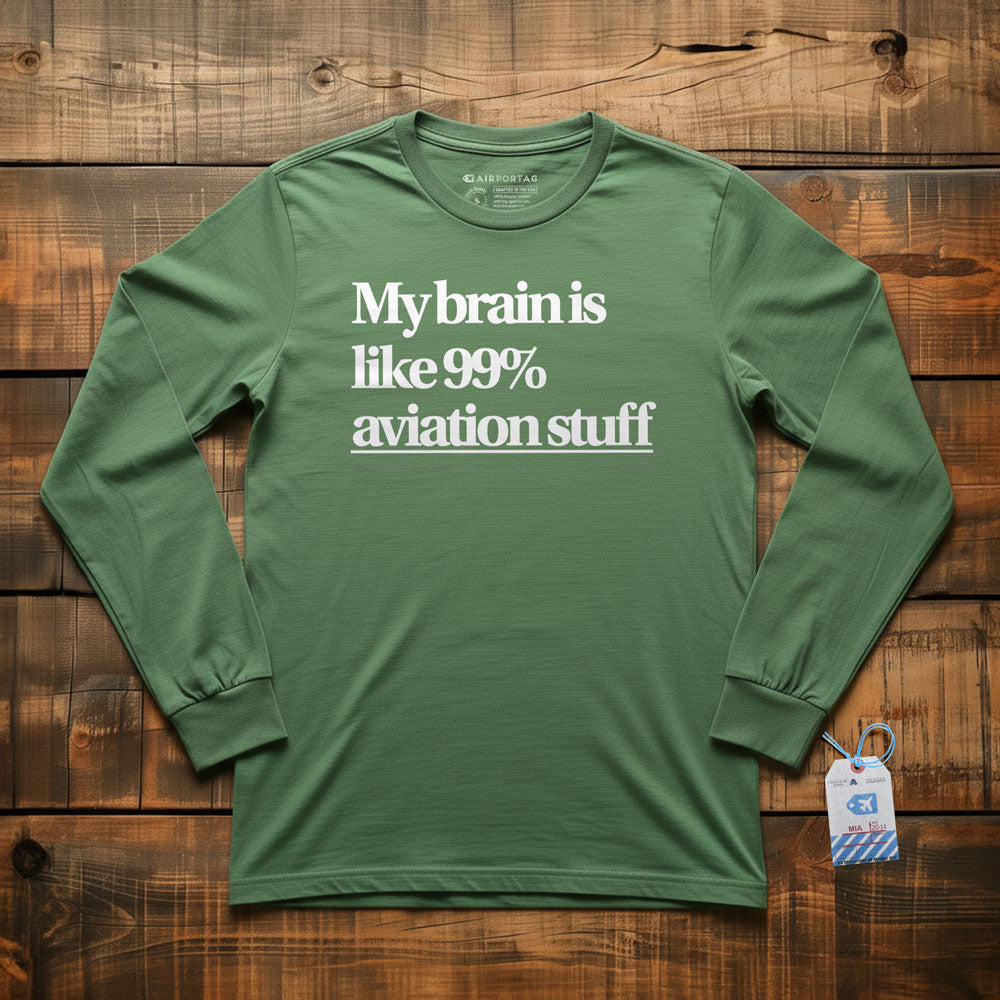 Brain 99% Aviation - Long Sleeve T-Shirt