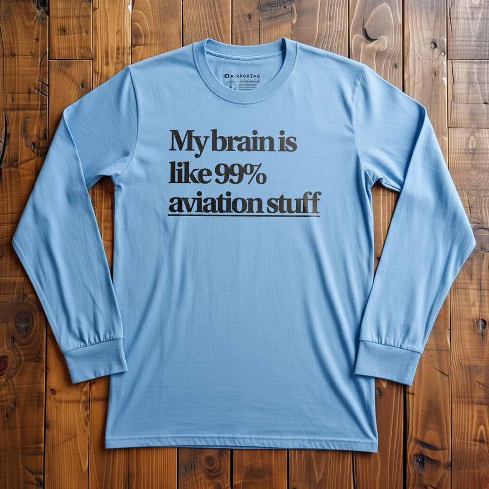 Brain 99% Aviation - Long Sleeve T-Shirt