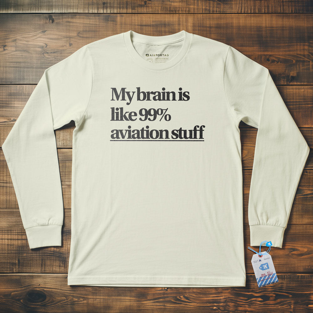 Brain 99% Aviation - Long Sleeve T-Shirt