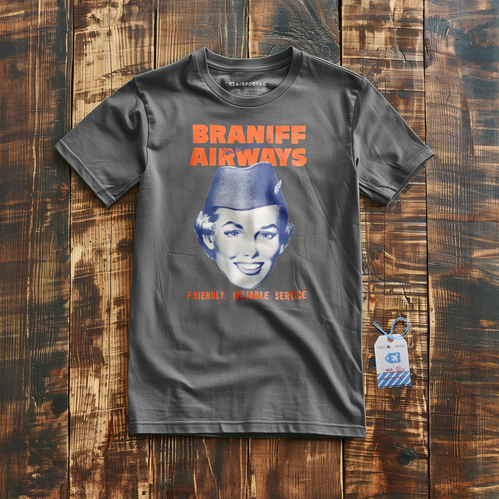 Braniff Airways Friendly, Reliable Service - T-Shirt