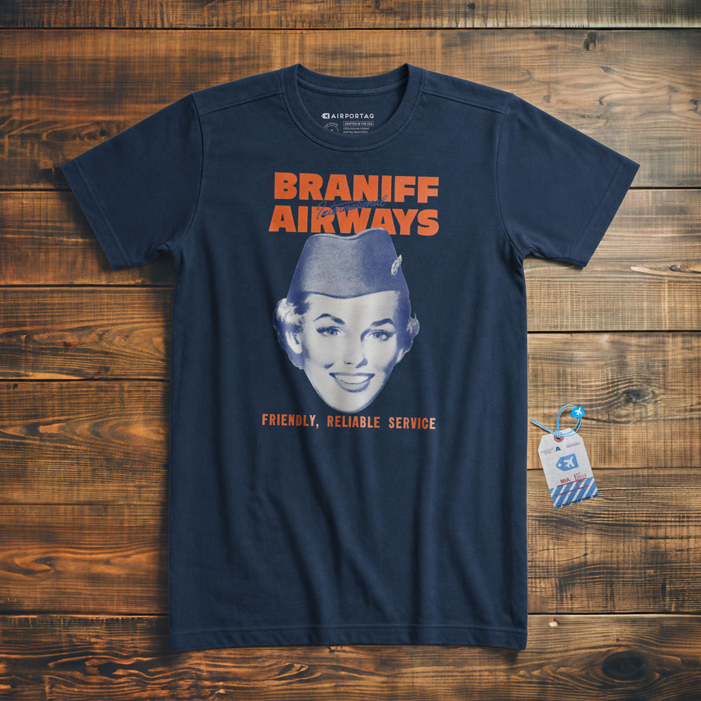 Braniff Airways Friendly, Reliable Service - T-Shirt