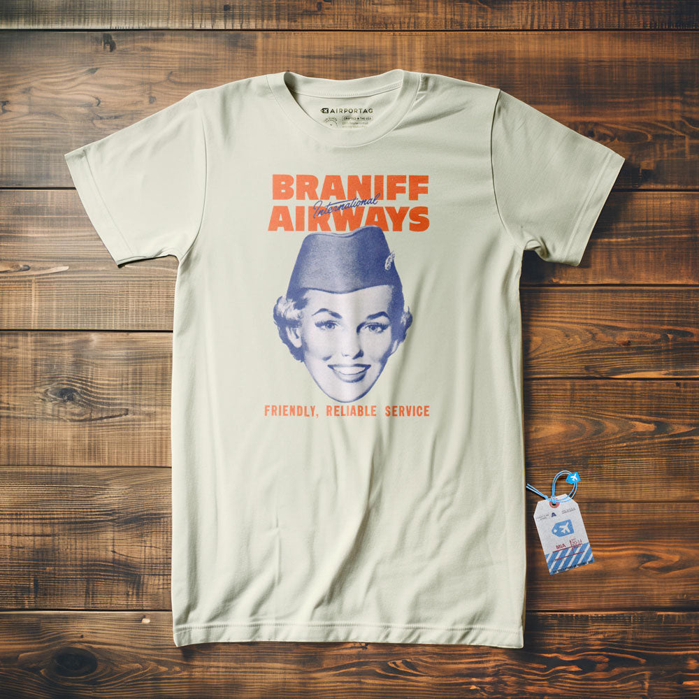 Braniff Airways Friendly, Reliable Service - T-Shirt