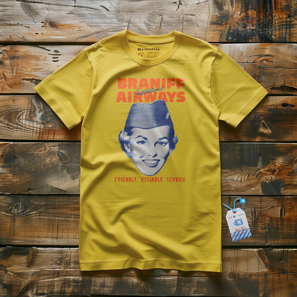 Braniff Airways Friendly, Reliable Service - T-Shirt