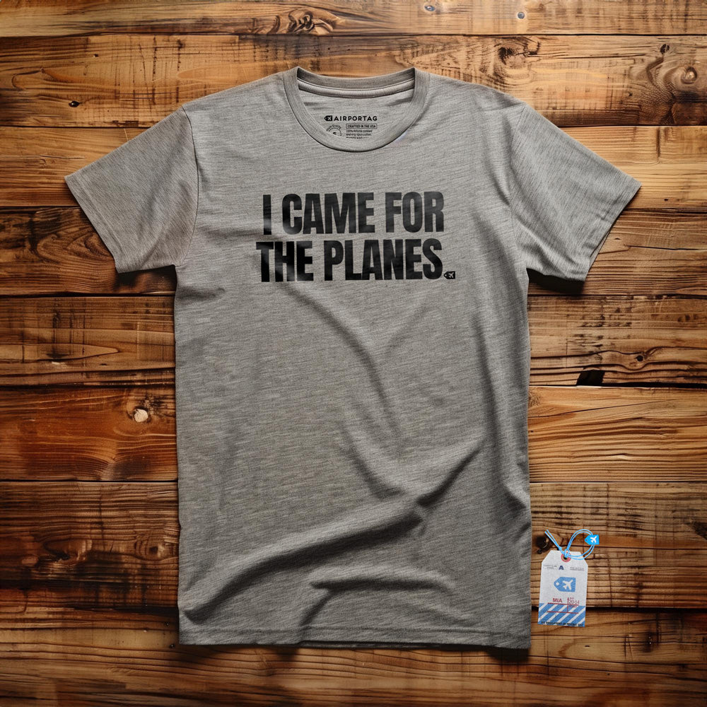 I Came for the Planes - T-Shirt - Athletic Heather