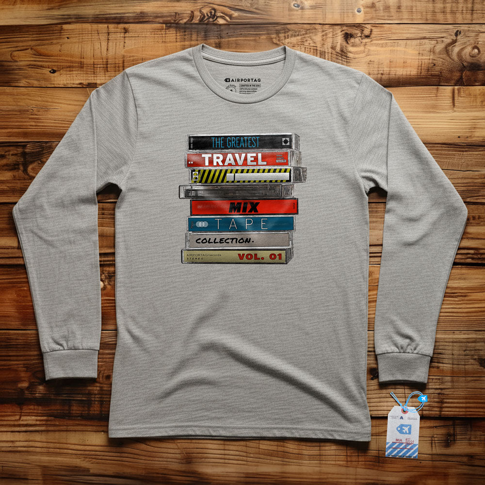 Travel Mix Cassette Stack - Long Sleeve T-Shirt