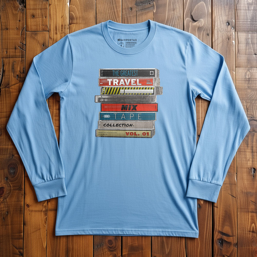 Travel Mix Cassette Stack - Long Sleeve T-Shirt