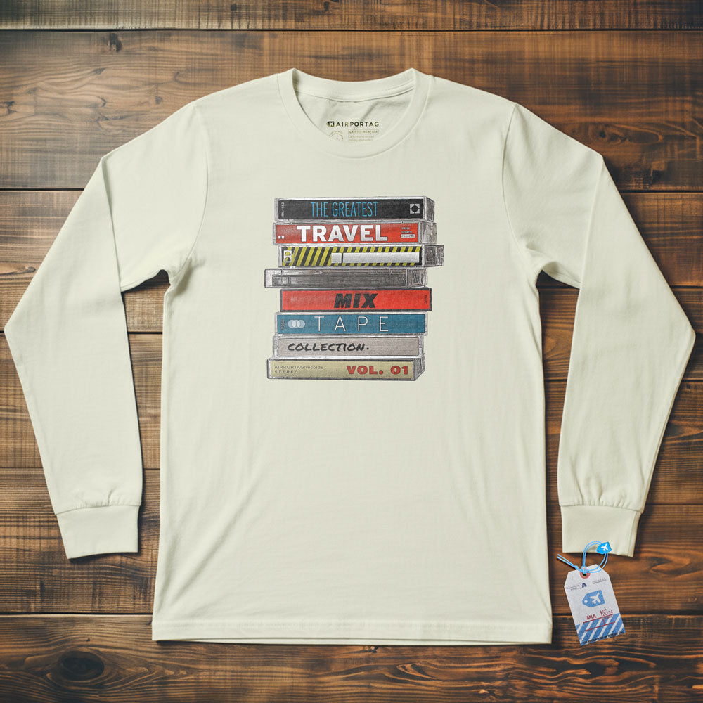 Travel Mix Cassette Stack - Long Sleeve T-Shirt